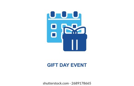 Geschenktag-Symbol einzeln auf weißem Hintergrund