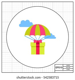 Gift Delivery by Parachutes Icon
