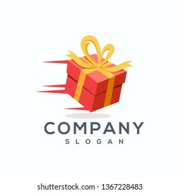 Gift Delivery Logo Design Illustration Ready Stock Vector (Royalty Free ...