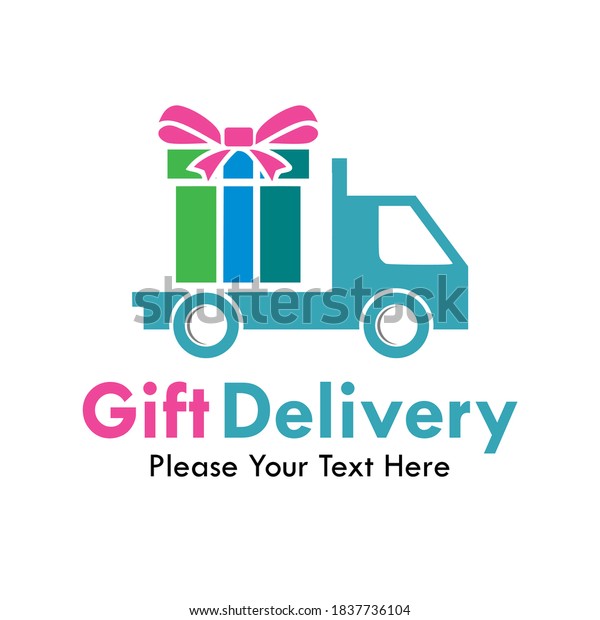 Gift delivery logo\
template illustration