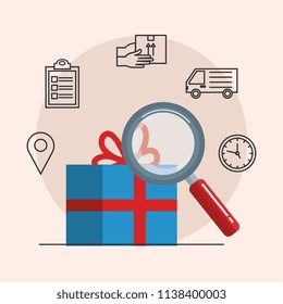 gift delivery service icon