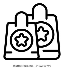 Gift delivery service icon outline vector. Online shop. Parcel surprise shipment