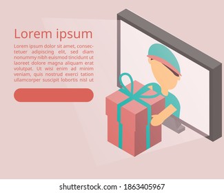 gift delivery for your happiness in digital era vector