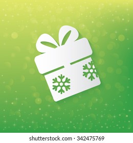 Gift design on green background,vector