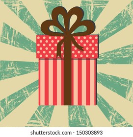gift design over grunge background vector illustration 