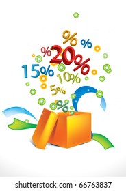 gift discount vector on white background