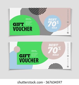 Gift or discount voucher template with modern design, special  offer or certificate coupon