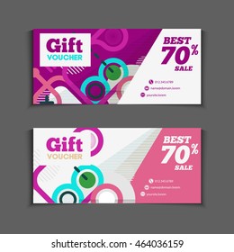 Gift or discount voucher template with modern design, special offer or certificate coupon
