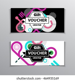 Gift or discount voucher template with modern design, special offer or certificate coupon
