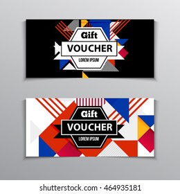 Gift or discount voucher template with modern design, special offer or certificate coupon
