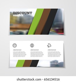 Gift or discount voucher template with modern design, special offer or certificate coupon