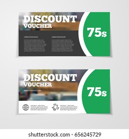 Gift or discount voucher template with modern design, special offer or certificate coupon