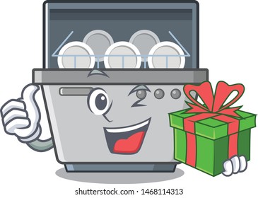 With gift dishwasher machine with the character shape