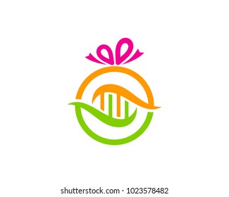Gift Dna Icon Logo Design Element