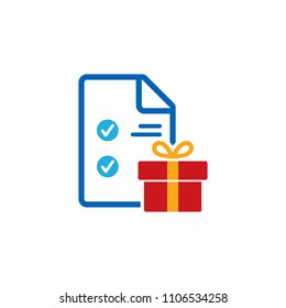 Gift Document Logo Icon Design
