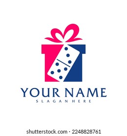 Gift Domino logo vector template, Creative Domino logo design concepts