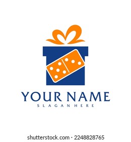 Gift Domino logo vector template, Creative Domino logo design concepts