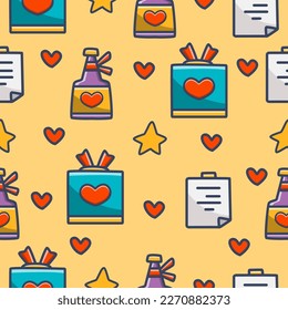Gift doodle cartoon pattern illustration design