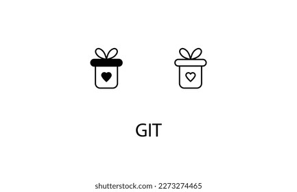 Ilustración de material de diseño de doble icono de regalo