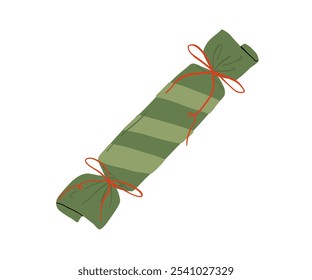 El regalo está dibujado en un estilo plano. Navidades, vacaciones, regalos. Ilustración vectorial dibujada a mano.