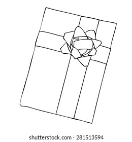 Gift - Drawn Outline Vector