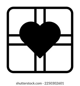 gift dualtone black valentine illustration vector and logo new year icon perfect. Icon sign from modern collection for web. Nice design perfect.