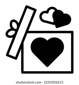 gift dualtone black valentine illustration vector and logo new year icon perfect. Icon sign from modern collection for web. Nice design perfect.