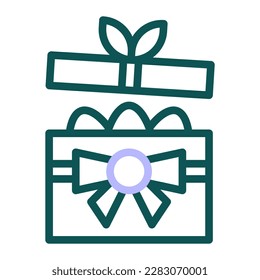 gift egg icon duocolor green purple colour easter illustration vector element and symbol perfect. Icon sign from modern collection for web.