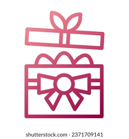 Gift egg icon gradient white red colour easter illustration vector element and symbol perfect.