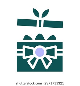 Gift egg icon solid green purple colour easter illustration vector element and symbol perfect.