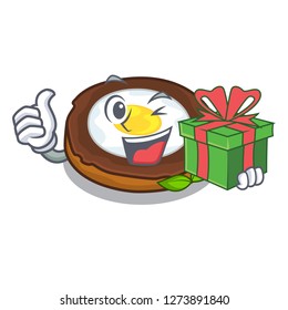 With gift egg scotch on character wood boards