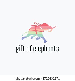 gift of elephants logo idea