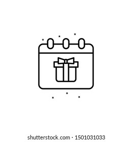 Gift event management icon. Element of event management icon
