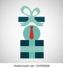 gift father day with red tie vector illustration esp 10