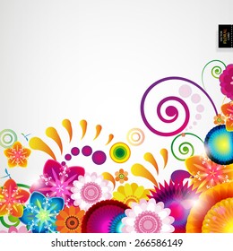 Gift festive floral design background.