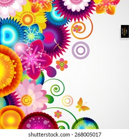 Gift festive floral design background.