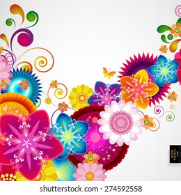 Gift festive floral design background.