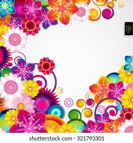 Fondo de diseño floral festivo.