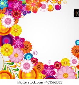 Gift festive floral design background.