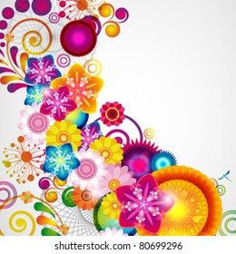 Gift festive floral design background.