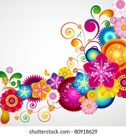 Gift festive floral design background.