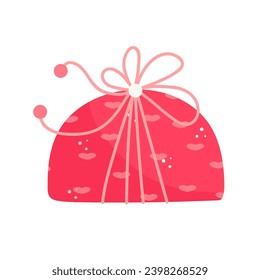 Gift in festive packaging for Valentine's Day.Vector graphics.