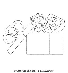 gift with fifteen number with stars pattern