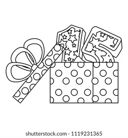 gift with fifteen number with stars pattern