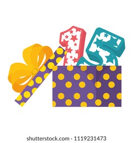 gift with fifteen number with stars pattern