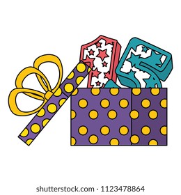 gift with fifteen number with stars pattern