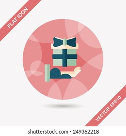 Gift flat icon