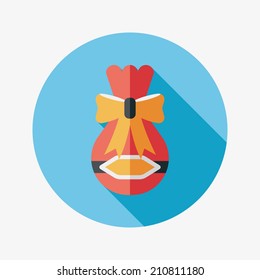 Gift flat icon with long shadow,eps10