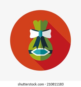 Gift flat icon with long shadow,eps10