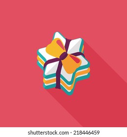 Gift flat icon with long shadow,eps10